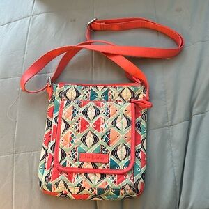 Vera Bradley GO FISH Mini HIPSTER Wallet CROSSBODY Purse COSMETIC Coin RFID